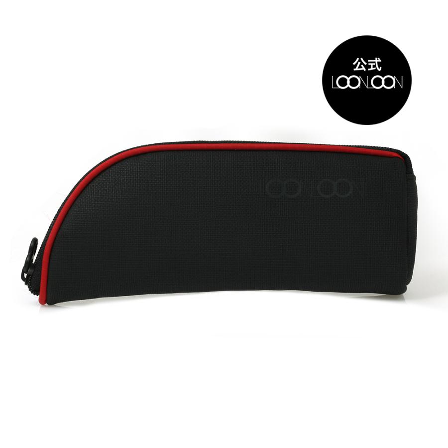 LOONLOON 560 レイニー ペンケース ブラック おしゃれ 多機能 スリム
