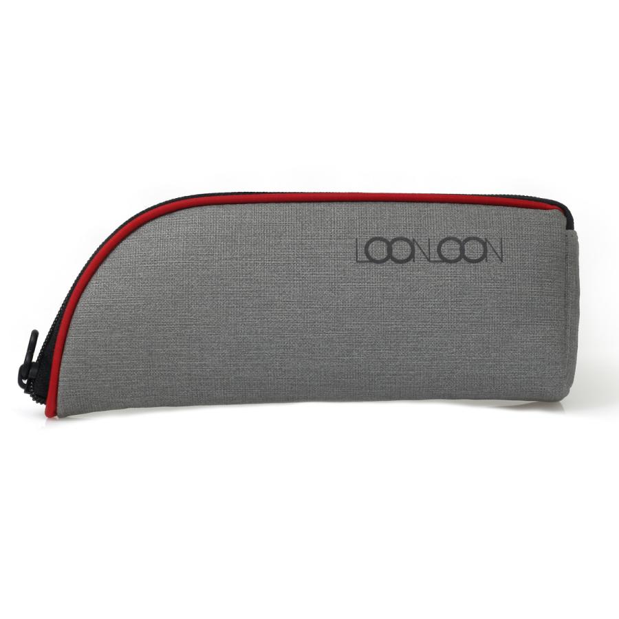 LOONLOON 560 レイニー ペンケース グレー おしゃれ 多機能 スリム筆箱
