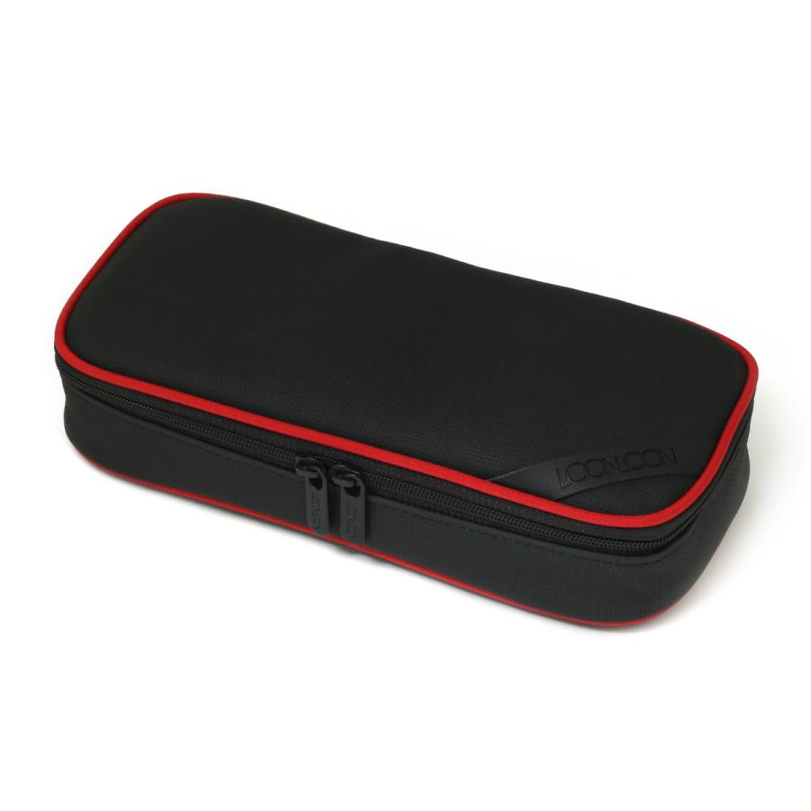 LOONLOON 660 レイニー ペンケース ブラック 大容量 おしゃれ 二階建て