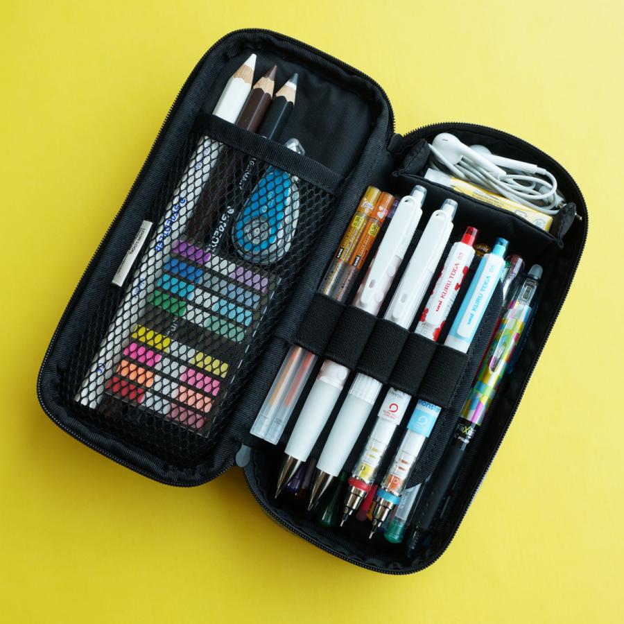 LOONLOON 664 ウッド ペンケース ダークブラウン 大容量 おしゃれ 二階