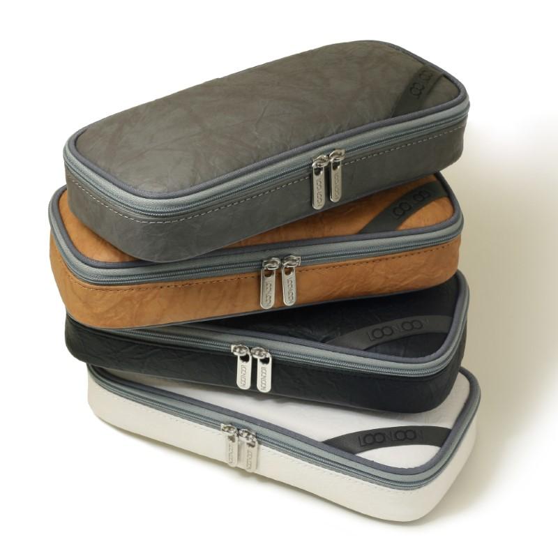 LOONLOON LOONLOON 665 ペーパー ペンケース グレー 大容量 おしゃれ