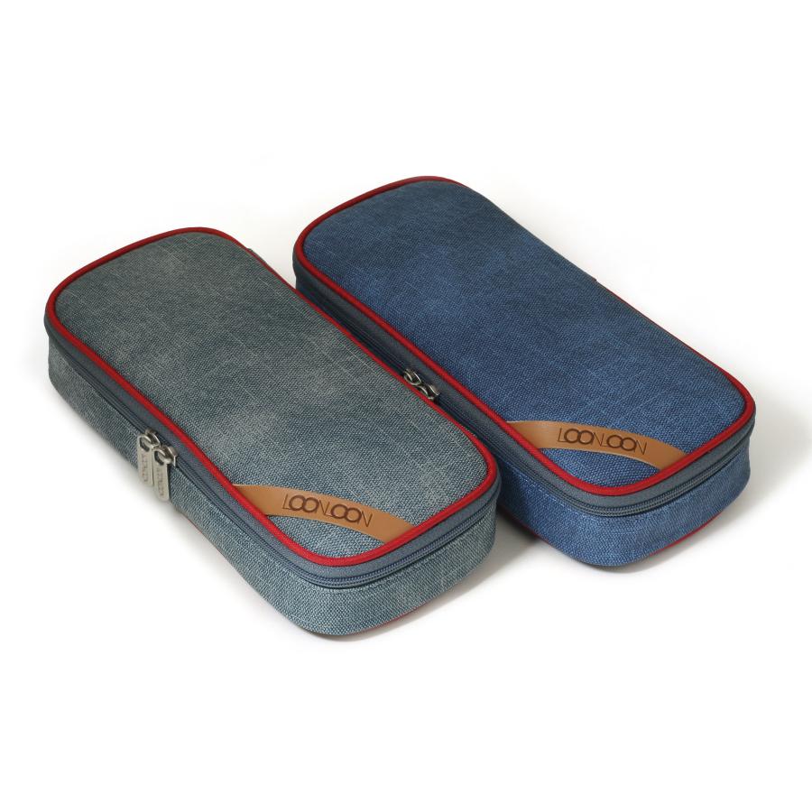 LOONLOON LOONLOON 672 ジーンズ ペンケース ビンテージブルー 大容量