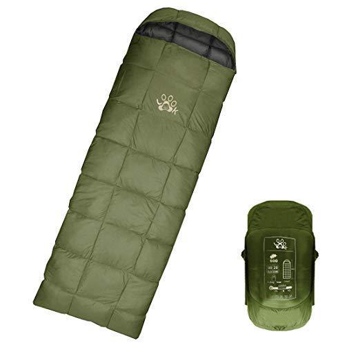 New限定品 Loook 寝袋 ダウン シュラフ 封筒型 コンパクト 冬 冬用 車中泊 最低使用温度 25 1800g ダークグリーン 美しい Aleefsurgical Com