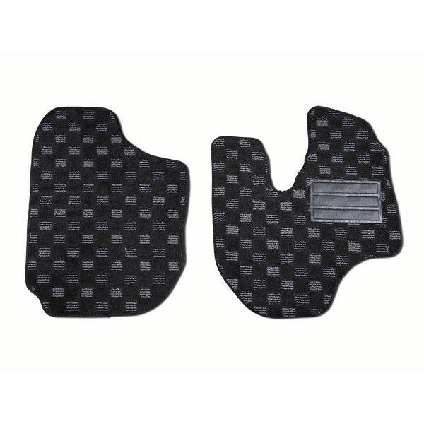 ハイゼット マット ハイゼットトラック S200P S210P S201P S211P フロアマット チェック柄 ブラック/グレー H11.1〜H26.9 | ハイゼット | 01