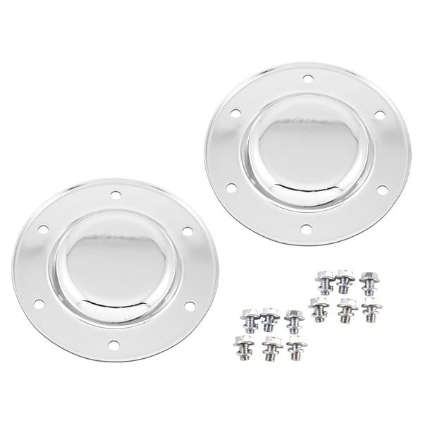 日産UD クオン メッキ フロント ハブキャップ 左右セット 2個 新品 スチール製 クローム ボルト キャップ カバー | 日産 | 01