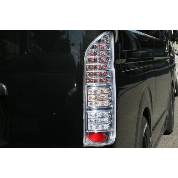 ハイエース 200系 テールランプ フルLED オールクロームインナー +