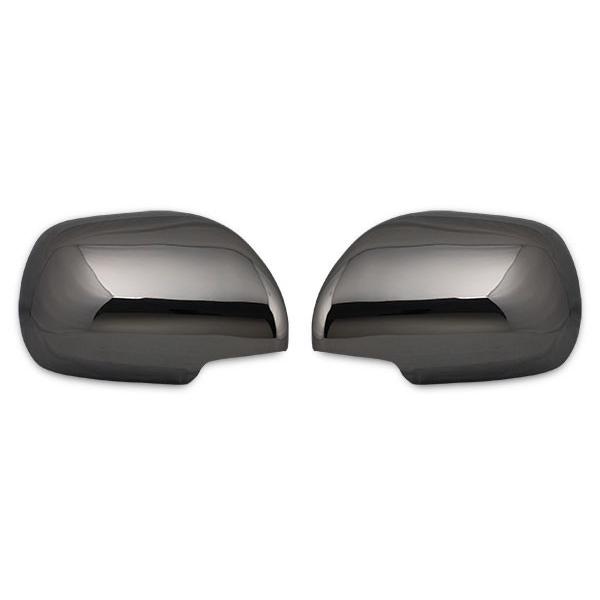 ハイエース 200系 S-GL ドアミラーカバー ダークメッキ 左右セット H16