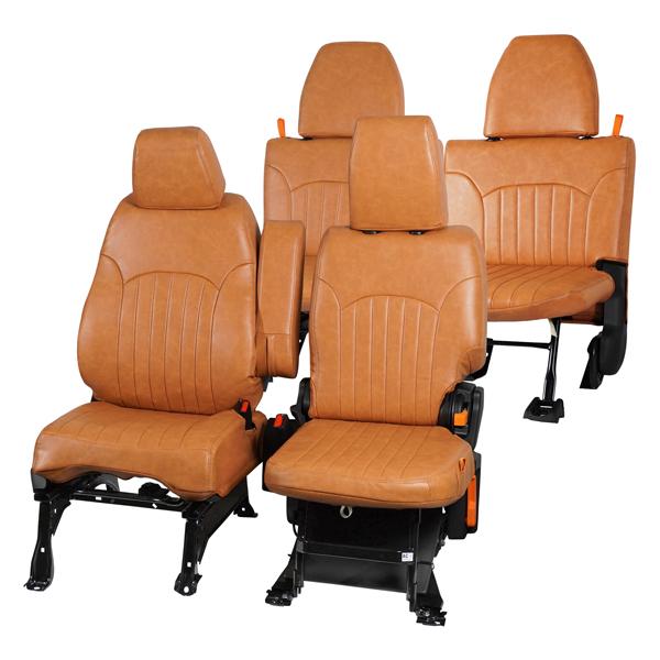 N-VAN JJ1 JJ2 シートカバー ヴィンテージブラウン レザー ホンダ 汚れ防止 PVCレザー シート 専用 本田 | ホンダ | 02