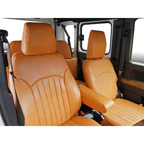 N-VAN JJ1 JJ2 シートカバー ヴィンテージブラウン レザー ホンダ 汚れ防止 PVCレザー シート 専用 本田 | ホンダ | 08