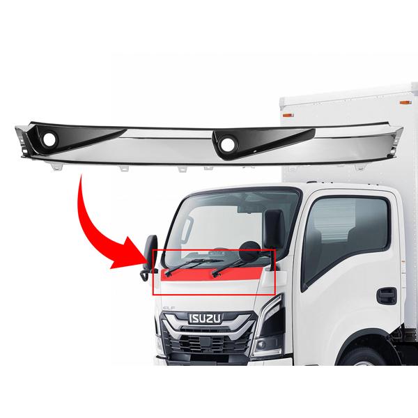 いすゞ（ISUZU） 23エルフ 標準キャブ メッキワイパーパネル 交換