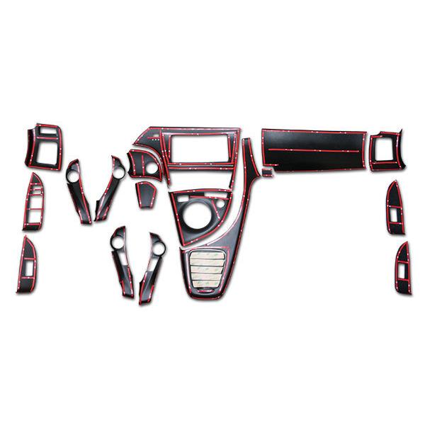 プリウス ZVW 30系 インテリアパネル 19P ピアノブラック 3D H21