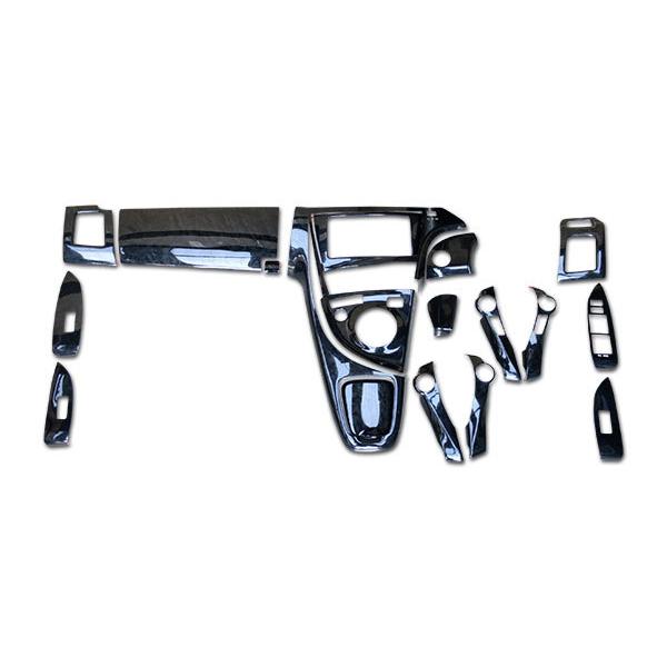 プリウス ZVW 30系 インテリアパネル 19P 黒木目調 3D H21.5〜27.12