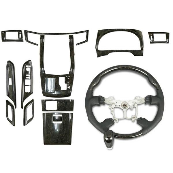 アルファード ヴェルファイア ANH20W GGH20W ANH25W GGH25W 後期 ガングリップステアリング シフトノブ インテリアパネル 13P 同色SET | アルファード | 05