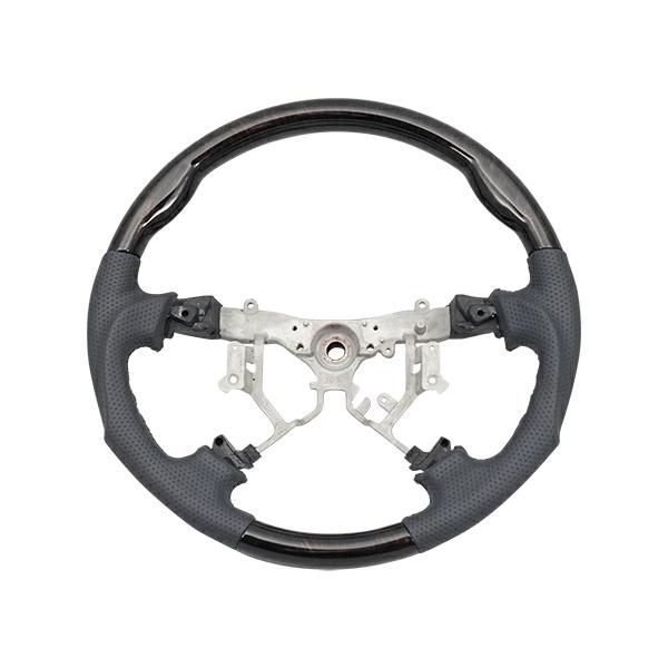 10系 前期 後期 アルファード ステアリング シフトノブ セット 黒木目マホガニー調 グリップ形状選択 スタンダード ガングリップ 交換 | アルファード | 04