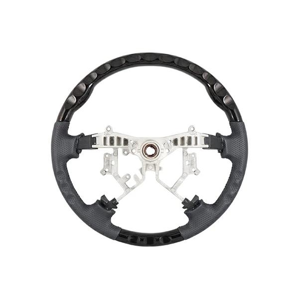 10系 前期 後期 アルファード ステアリング シフトノブ セット 黒木目マホガニー調 グリップ形状選択 スタンダード ガングリップ 交換 | アルファード | 05