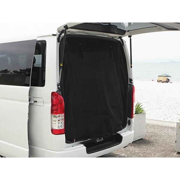 ハイエース 200系 標準ボディ 防虫ネット 虫除けネット 遮光ネット スライドドア リアゲート 両側 サイド 網戸 車中泊 キャンプ | ハイエース | 04