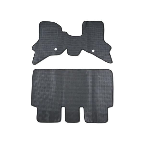 エブリィ マット エブリイワゴン DA64W フロアマット チェック柄 ブラック/グレー H17.8〜H27.2 | エブリイワゴン | 02