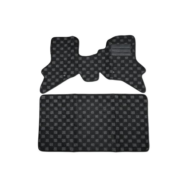 エブリィ マット エブリイバン DA64V フロアマット チェック柄 ブラック/グレー H17.8〜H27.2 | エブリイワゴン | 01