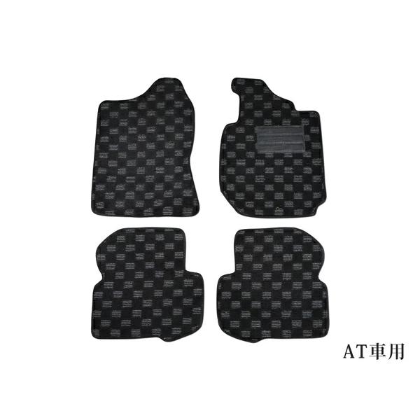 ジムニー JB23W AT用 フロアマット チェック柄 ブラック/グレー | ジムニー | 01