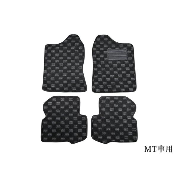 ジムニー JB23W AT用 フロアマット チェック柄 ブラック/グレー | ジムニー | 03