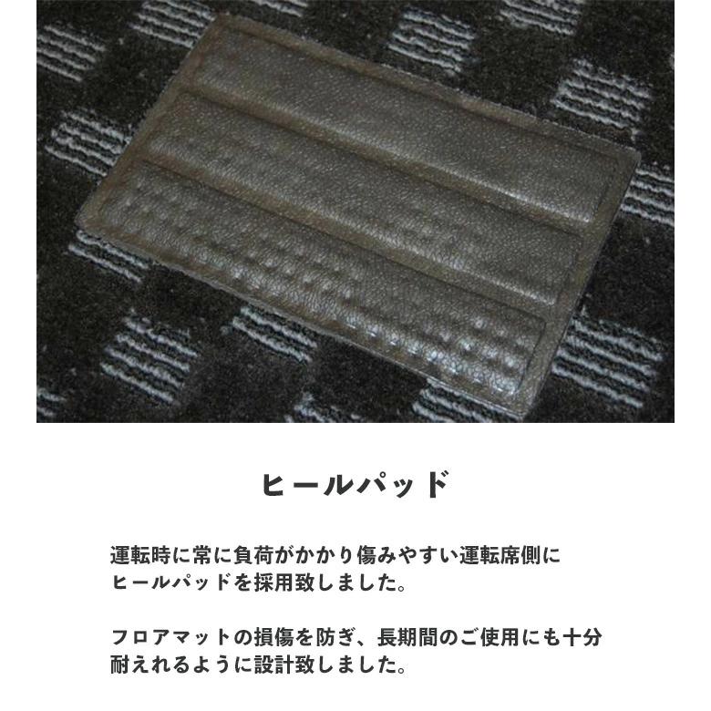 キャリートラック キャリイトラック DA63T フロアマット チェック柄 ブラック/グレー H14.5〜H21.3 | スズキ | 04
