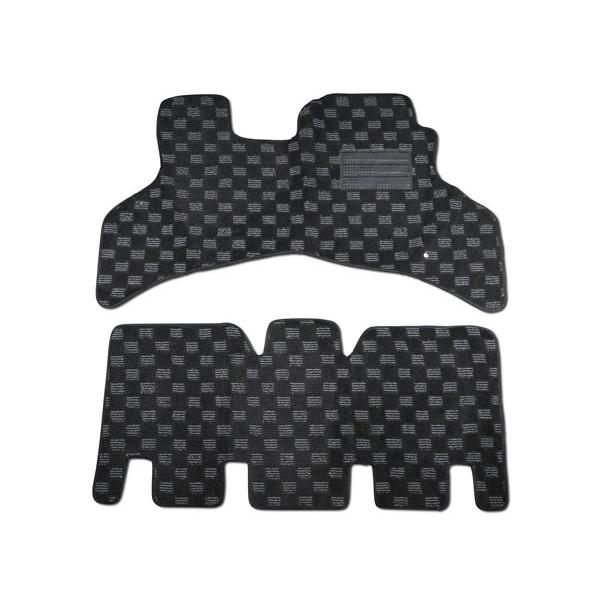 アトレー アトレーワゴン S320G S321G S330G S331G 前期 中期 フロアマット チェック柄 ブラック/グレー H17.5〜H29.10 | アトレー | 01