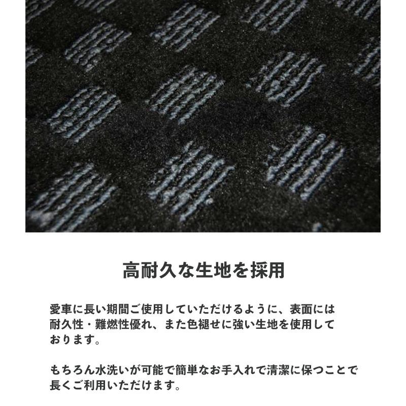ハイゼットカーゴ クルーズ クルーズターボ用 中期型 S321V S331V フロアマット チェック柄 ブラック/グレー H23.12〜H29.10 | ハイゼット | 06
