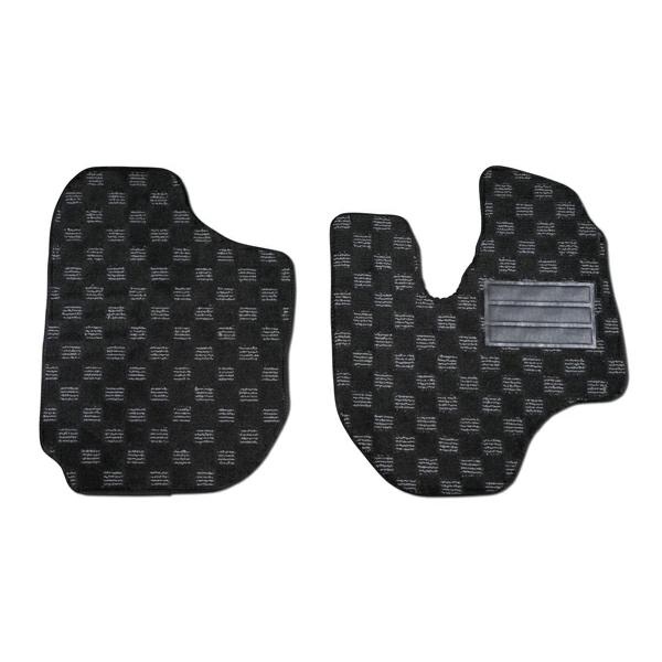 ハイゼット マット ハイゼットトラック S200P S210P S201P S211P フロアマット チェック柄 ブラック/グレー H11.1〜H26.9 | ハイゼット | 01