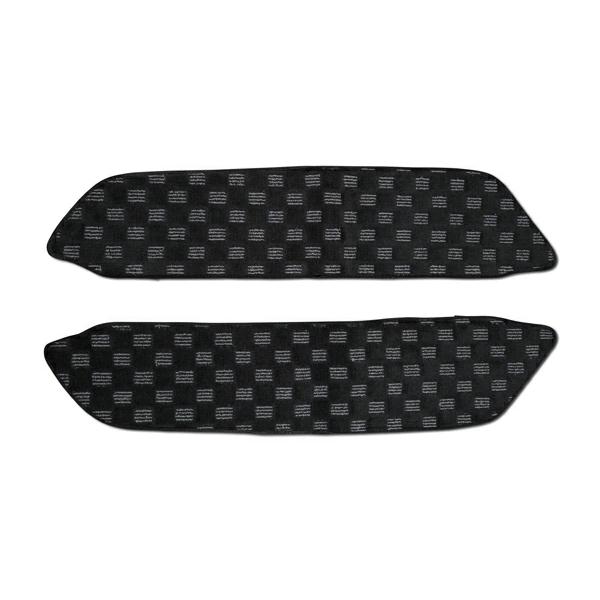 ハイエース 200系 スライドドア ステップマット チェック柄 ブラック/グレー 両側スライドドア車用 H16〜 | ハイエース | 01