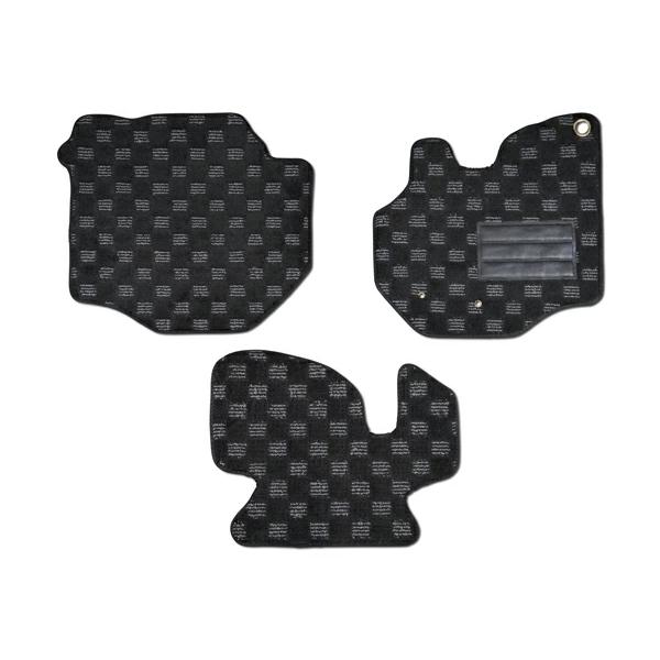 ハイエース 200系 標準ボディ フロアマット チェック柄 ブラック/グレー フロント用 H16〜 | ハイエース | 01