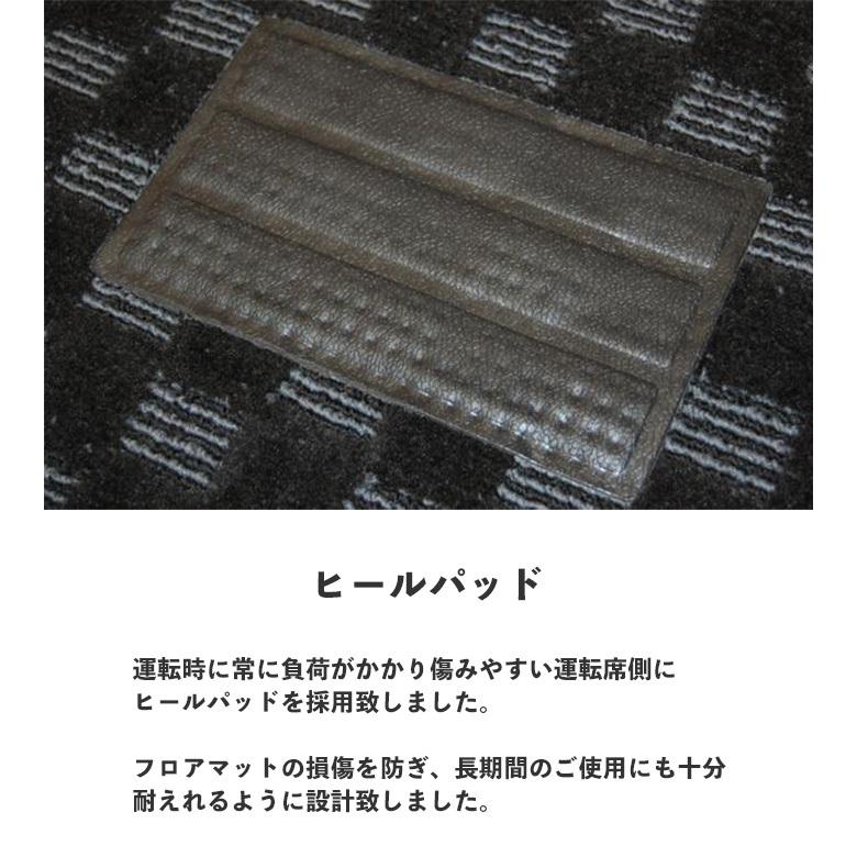 ハイエース 200系 標準ボディ用 リアラゲッジマット 前後分割 チェック柄 ブラック/グレー H16〜 トランク 荷室 ズレにくい 丸洗いOK | ハイエース | 04