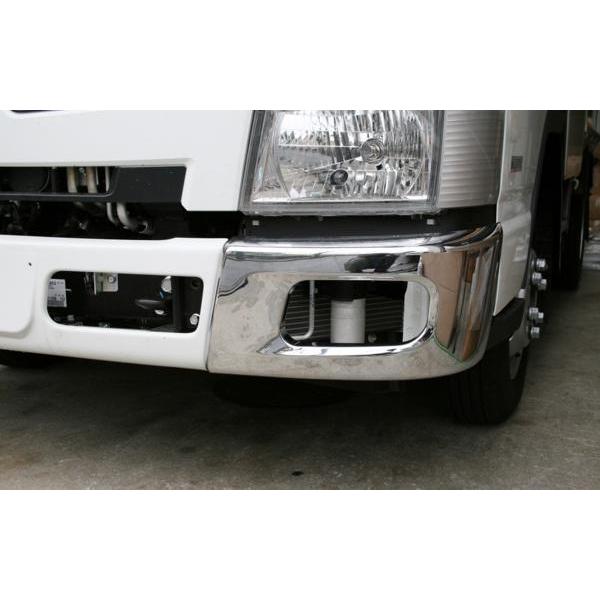 三菱ふそう ブルーテックキャンター 標準 ワイド メッキ サイドバンパー バンパーコーナー H22.11〜R2.10 フロント コーナー ABS製 | 三菱ふそう | 05