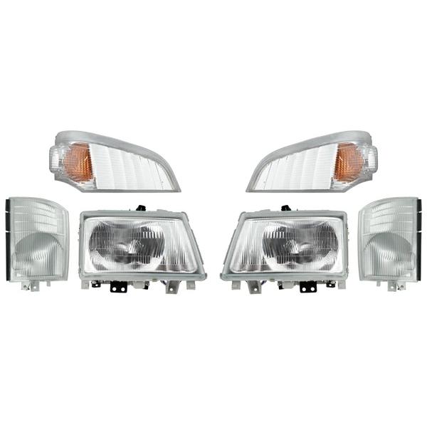 三菱ふそう ジェネレーションキャンター 標準 ワイド ヘッドライト コーナーレンズ ウインカーレンズ 6点セット Ver.1 フロント | 三菱ふそう | 01