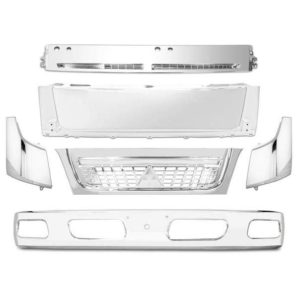 三菱ふそう ジェネレーション キャンター 標準ボディ用 メッキフロント 6点セット◇(SE60x2) ワイパー グリル パネル コーナー バンパー |  | 01