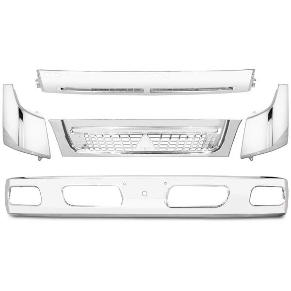 三菱 ジェネレーション キャンター ワイドボディ用 メッキフロント 5点セット◇(SE40-2) バンパー グリル コーナーパネル ワイパー |  | 01