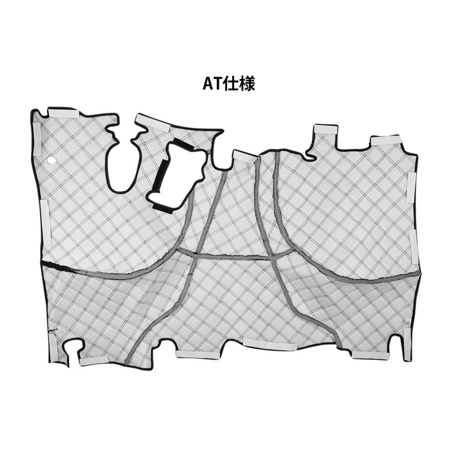 三菱 ブルーテック キャンター 20キャンター 標準用 エンジンフードカバー ダイヤカット レッド ブラック ステッチ PVCレザー | 三菱ふそう | 06