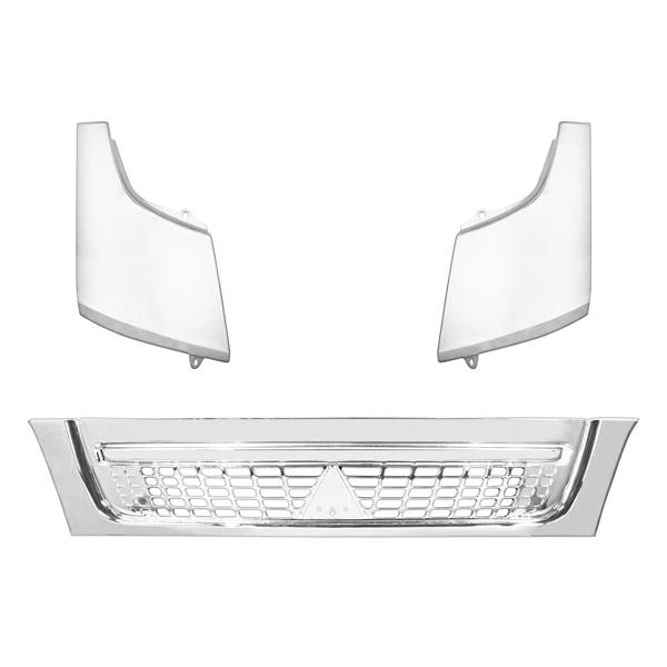 三菱ふそう ジェネレーションキャンター ワイド メッキ フロントグリル コーナーパネル セット コナパネ カスタム 交換  パーツ トラック |  | 01