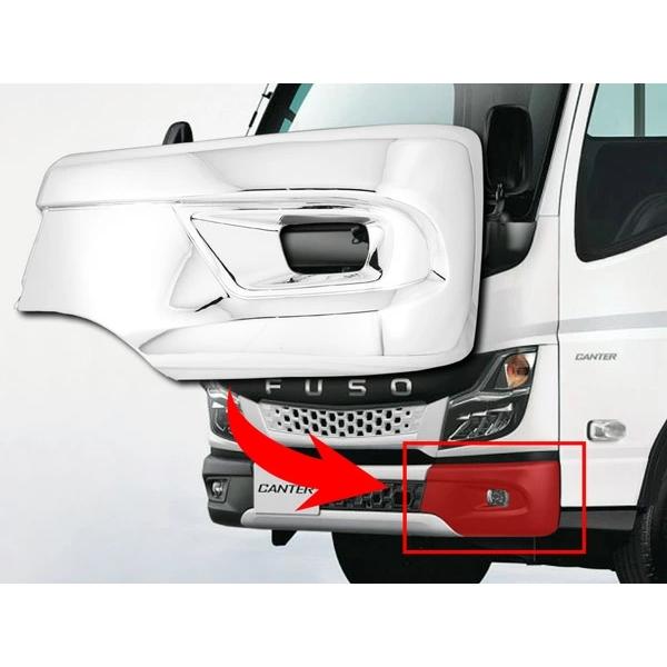 三菱ふそう 20キャンター 標準用 メッキ サイドバンパー バンパーコーナー 左右セット 左右 交換 修理 フロント トラック 外装 | 三菱ふそう | 06