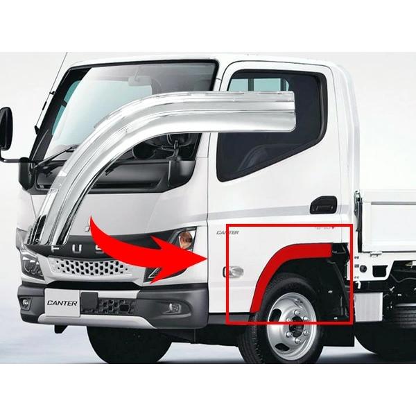 三菱ふそう キャンター 標準用 メッキ フェンダーパネル 左右セット ジェネレーションキャンター ブルーテックキャンター 20キャンター 泥除け | 三菱ふそう | 04