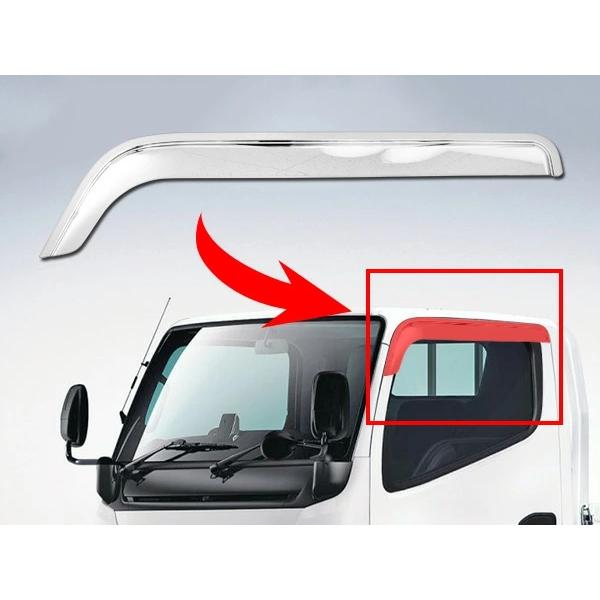 三菱ふそう ジェネレーションキャンター ブルーテックキャンター 20キャンター メッキ ドアバイザー 雨除け 後付け 左右セット 外装 トラック | 三菱ふそう | 05