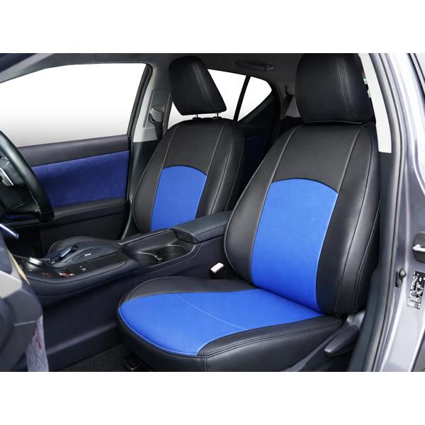 レクサス CT200h 専用 ZWA10 パンチング レザー シートカバー (ブラック/ブルー) | レクサス | 01