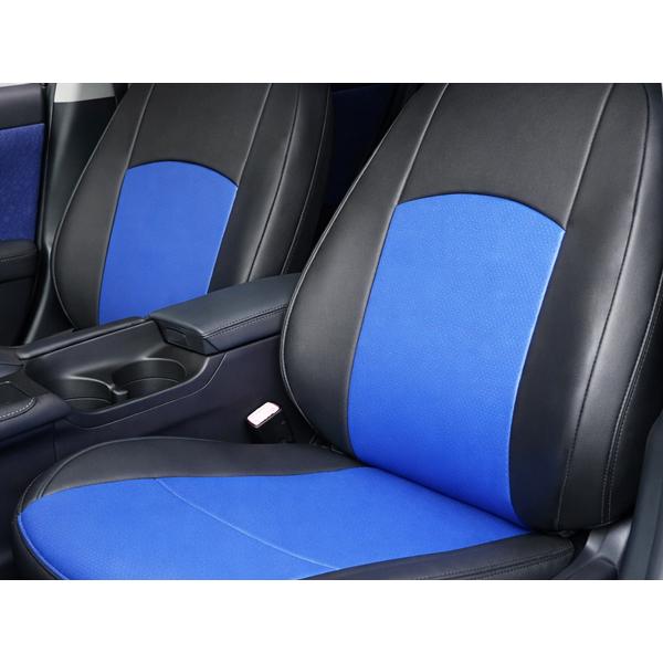 レクサス CT200h 専用 ZWA10 パンチング レザー シートカバー (ブラック/ブルー) | レクサス | 02