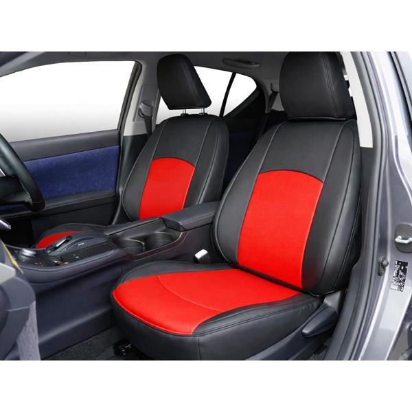 レクサス CT200h 専用 ZWA10 パンチング レザー シートカバー (ブラック/レッド) | レクサス | 01