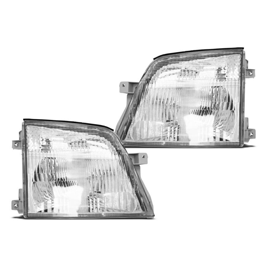 キャラバン E25 前期 ヘッドライト 純正タイプ 左右セット H13〜17.12 ハロゲン H4 フロント ランプ 修理 交換 | 日産 | 01