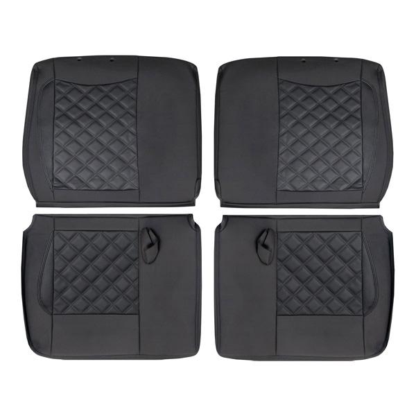 キャラバン NV350 E26系 前期型 プレミアムGX シートカバー レザー ダイヤカット パンチング フロント リア 取り付け | 日産 | 08