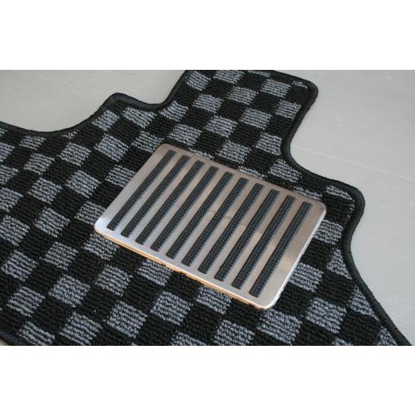 キャラバン NV350 E26 フロアマット チェック柄 ブラック/グレー カーペット フロント リア 運転席 助手席 後部座席 汚れ防止 | 日産 | 04