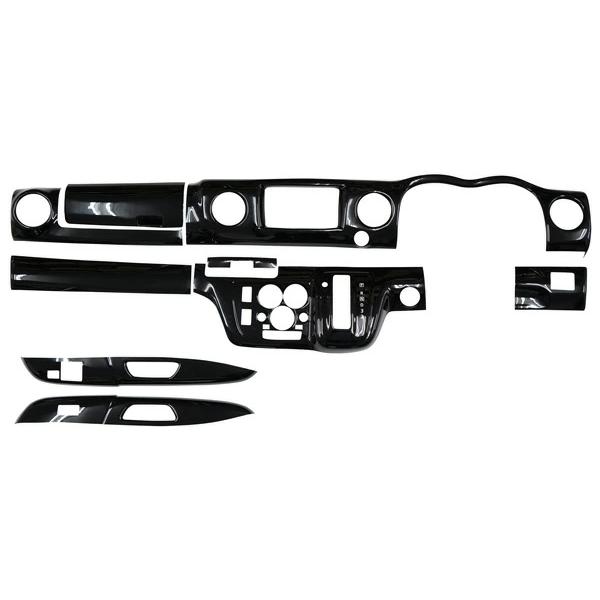 NV350 キャラバン E26系 前期型 3D インテリアパネル 9P ピアノブラック 内装 インパネ 傷防止 保護 カスタム | 日産 | 01