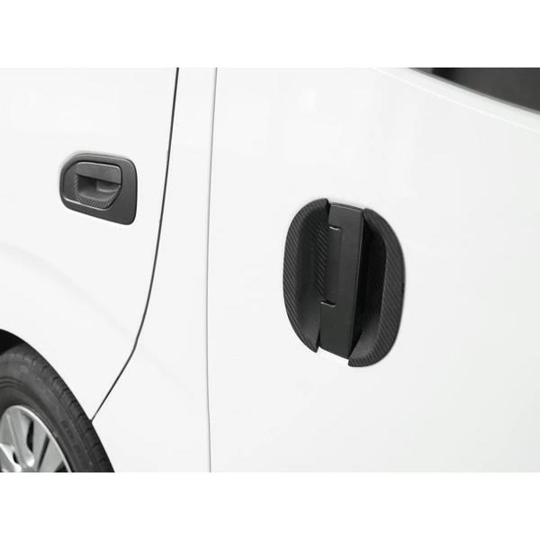 キャラバン NV350 E26系 ドアハンドル ラバープロテクター ブラック カーボン調 傷防止 保護 プロテ ハンドル ガード | 日産 | 06