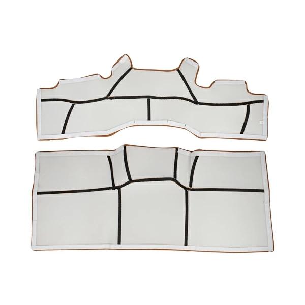 キャラバン NV350 E26系 デッキカバー フロント リア セット PVCレザー エンジンカバー ヴィンテージブラウン 汚れ防止 運転席 助手席 | 日産 | 06