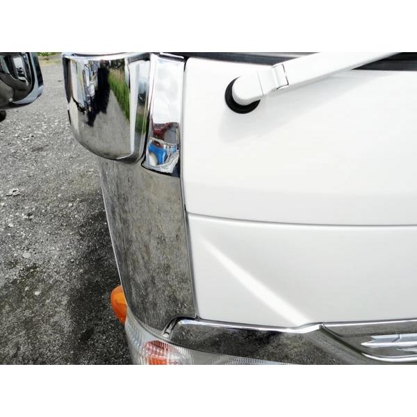 エアループデュトロ メッキ コーナーパネル 標準キャブ ピラー有り車用 交換タイプ ダイナ トヨエース 日野自動車 トヨタ H23.7〜 | 日野自動車 | 04